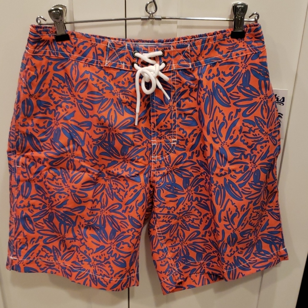 Trunks Surf & Swim Swami Shorts, Cayenne/Blue, S